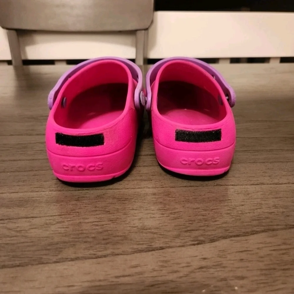 CROCS Kids Pink and Purple Slippers